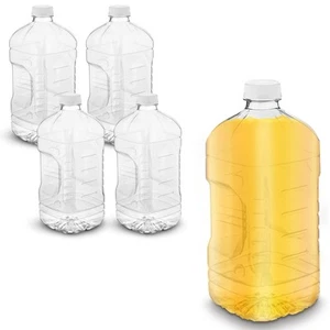 Clear PET Plastic Juice Bottles 64 oz. - Empty Container with Tamper Evident ... - Picture 1 of 9