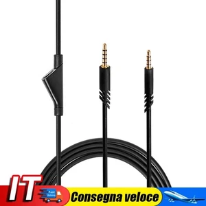 Gaming Headset Audio Cable with Mute Button 2m for Astro A10 A40 - Photo 1/5