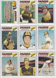 1977 Topps San Diego Padres Baseball Team Set (27 Cards) - Picture 1 of 3