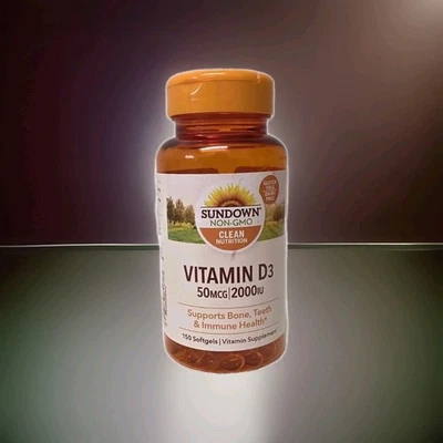 Sundown Vitamin D3 2000 IU (50 mcg) – 150 Softgels – Non-GMO Expires 05/2027 - Image 1 of 4