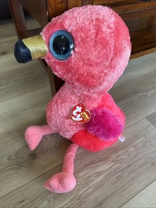 TY Beanie Boos GILDA the PINK Flamingo LARGE Size 17 " H PLUSH/STUFFED TOY 2019 - Picture 1 of 5