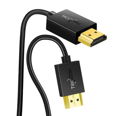 MARKENLOS Twozoh HDMI Auf HDMI Kabel 0,3M Weiches Und Ultra Dünnes, Flexibles Und Schlanke