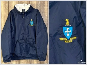 Chaqueta cortavientos Sigma Chi Charles River 1/2 cremallera azul marino con cresta grande XL - Imagen 1 de 8