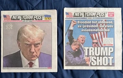 Taza Trump Shot NY Post y Trump Shot! ¡Periódicos históricos! Auténtico de Nueva York Foto 1 de 2