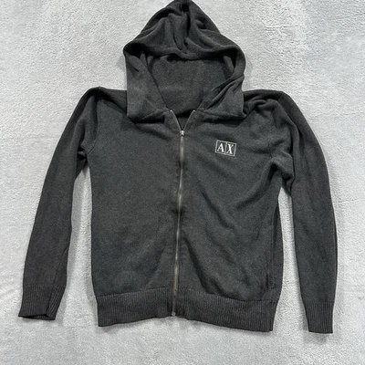 AX Armani Exchange Full Zip Hoodie Men M Gray Luxe Casual - Image 1 of 4