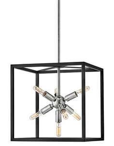 Hinkley Lighting 46313BLK-PN Aros 7 Light 13"W Abstract Lisa - Black - Picture 1 of 4