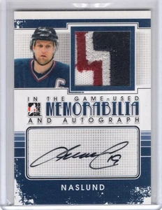 2013-14 In The Game Used Memorabilia and Autograph #MA-MN Markus Naslund 1/1 - Picture 1 of 2