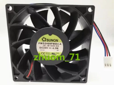 1PC SUNON 9038 PMD2409PMB4-A 24V 4.3W 3-Pin silent cooling fan - Image 1 of 3