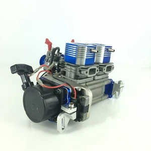 52CC Inline Twin Left Side Exhaust Marine Engine For RC Boat QJ ZENOAH RCMK - Picture 1 of 12