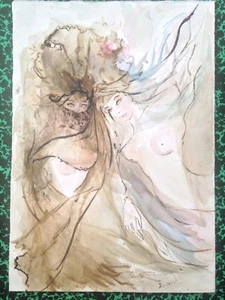 Lithographie signée Isa Célini Femmes nues érotiques erotica signed - Picture 1 of 9