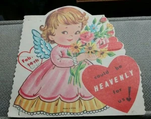 Vintage Child's Valentine Card Circa 1971 or 1972, used - Imagen 1 de 5