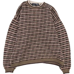 TRADERBAY all-over print cotton knit sweater made in USA, men's XL size /eaa... - Picture 1 of 4