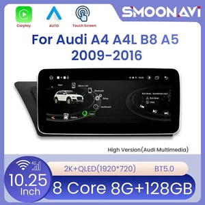 For 2009-2016 Audi A4 B8 A5 Q5 Wireless Carplay Android 14 128GB Car Stereo WIFI - Foto 1 di 16