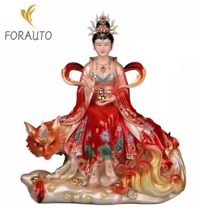 Schwanzfuchs Fee Frau Statue Paar Hochzeit Mädchen Feng Shui Wohndeko - Bild 1 von 3