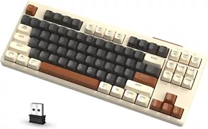 ATTACK SHARK & FREEWOLF M87 80% Wireless Gaming Keyboard 87 Keys LED PBT for PC - Picture 1 of 33