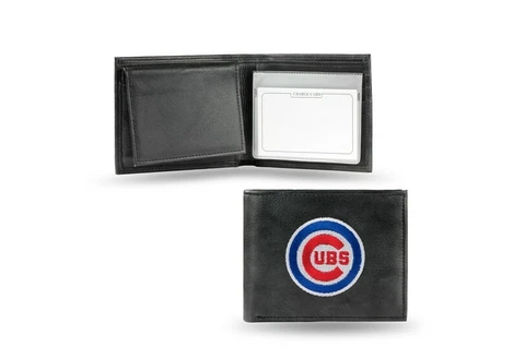 Chicago Cubs  MLB - Embroidered Leather Billfold Wallet - Men's Black wallet Cover