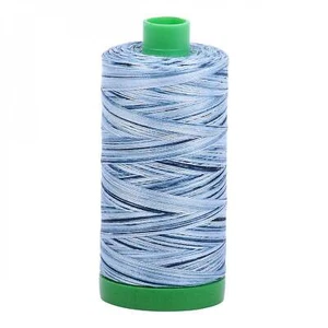 A1140-4669 Mako Cotton Embroidery Thread 40wt 1094yds Variegated Blue - Picture 1 of 1