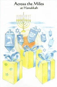 Happy HANUKKAH Card ACROSS THE MILES, Dreidel Gifts by Popular Greetings +✉ - Picture 1 of 4