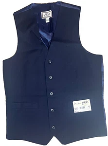 Jos. A. Bank 1905 Men's 5 Button Front Vest Blue 36L 98% Wool Blend Weddings NWT - Picture 1 of 8