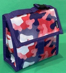 Pack-It Freezable Lunch Snack Bag Foldable Handle Pink Purple Camo - Picture 1 of 9