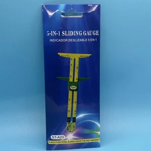 5-in-1 Sliding Gauge Measuring Tool Multifunctional Plastic Drawing Ruler Househ - Picture 1 of 4