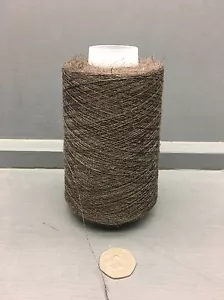 200G Coni 50% Seta 50% Lino 1/22NM Fine Filo Marrone / Verde Mix B6361 - Foto 1 di 2