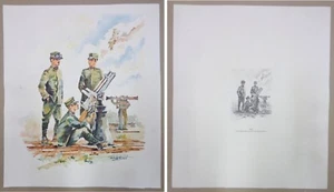 Litografia d'Arte "1915 - ARTIGLIERIA CONTRAEREI OPERATIVA" - Pittore P.LATTANZI - Imagen 1 de 1