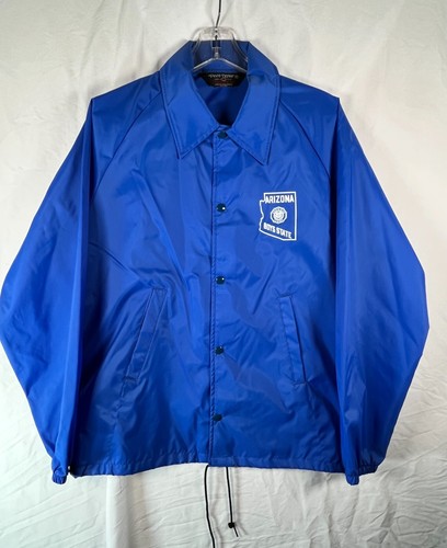 COACH Giacca a vento allenatore vintage anni 80 90 taglia M blu uomo Arizona ragazzi stato