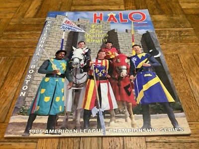 1986 Halo Magazine ALCS Program California Angels vs Boston Red Sox - Image 1 of 3
