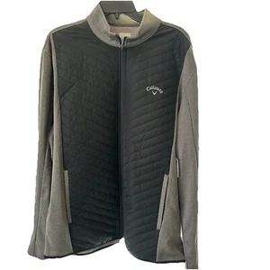 Callaway Jacket Mens XL Gray/black Full Zip Lightweight Pockets - Picture 1 of 14