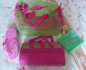 Strandtasche für Damen, u.a. Strandtasche, Flip Flops und faltbare Strandmatte - Bild 1 von 3