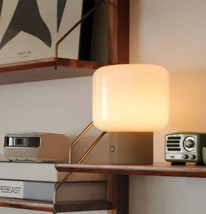 Halo Mushroom Lamp, 5W Cute Cordless Rechargeable Table Lamp with Glass Shade, 3 - Picture 1 of 9