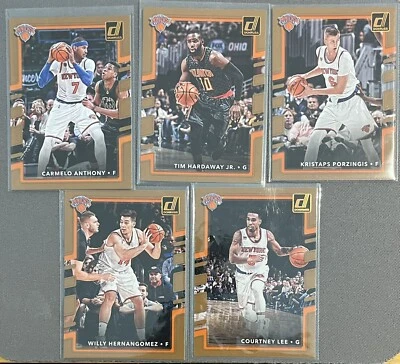 Lote de 5 cartas del equipo Panini Donruss 2017-18 - New York Knicks  Foto 1 de 2