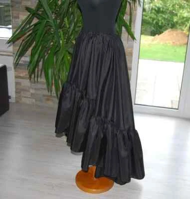 Gothic Ballrock Taftrock Saloon Rock Übergröße Ball Party WGT Cicil War schwarz - Bild 1 von 4