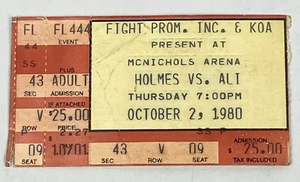 1980 Holmes vs Ali Ticket Stub McNichols Arena Denver Closed Circuit Boxing VTG - Picture 1 of 7