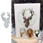 Merry Christmas Deer Metal Die Cuts,Christmas Elk Head Card Cutting Dies Cut ...