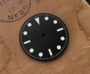 Orologio Bond Milsub Quadrante Nero Baia Dorato per ETA 2824 2836 Movimento Lume Bianco - Foto 1 di 1