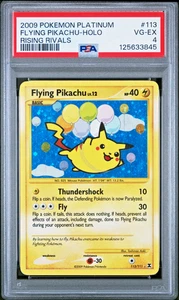 PSA 4 2009 Pokemon Platinum Rising Rivals Flying Pikachu Holo Foil 113/111 Rare - Picture 1 of 2