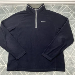 Craghoppers Soft 1/4 Zip Pullover Jumper Men’s Large Navy Hiking Walking - Picture 1 of 8