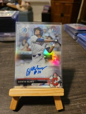 2017 Bowman Draft Chrome Refractor #BDC-118 Quentin Holmes Indians /499 - Image 1 of 2