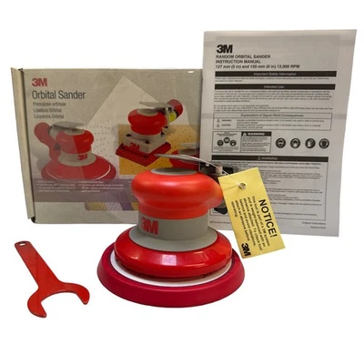 Lijadora orbital aleatoria 3M 20317 5" órbita 3/16" sin vacío NUEVA Foto 1 de 4