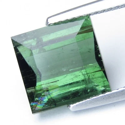 5.19Cts  Luxury Look Natural -Green Tourmaline Square Baguette Cut  Loose Gem - Image 1 of 4