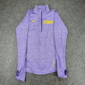 Nike LSU Tigers lila Dri Fit 1/4 Zip Pullover Oberteil Damen XS Langarm - Bild 1 von 8