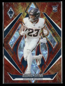 2024 Panini Phoenix #156 Audric Estime Fire Burst #/350 Denver Broncos Rookie - Bild 1 von 2