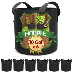 6Pack 10 Gallon Grow Bags Garden Heavy Duty Non-Woven Aeration Plant Fabric P... - Picture 1 of 8