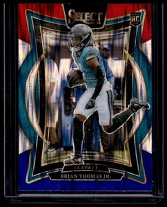 2024 Panini Select #91 Brian Thomas Jr. Red & Blue Prizm Shock - Bild 1 von 2