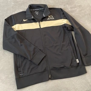 Nike Army Black Knights Warm Up Track Jacket Men's L Larg Dri-Fit Full Zip Black - Picture 1 of 19