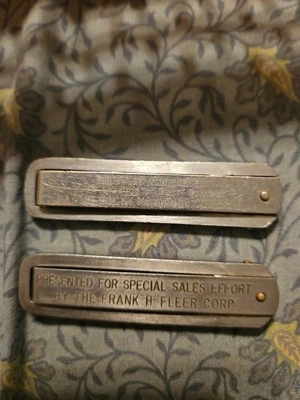 2 Antique Tri-Folding Pocket Knifes Maytag Rocky mountain Co. frank fleer Corp.  - Image 1 of 4