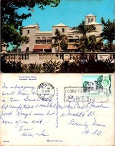 Bermuda Government House Postkarte aus Hamilton mit Poststempel - Bild 1 von 1