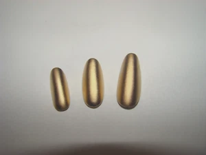 3/20€ SONDERVERKAUF! SM/MED/LGE PERMANENT VEREDELTE SATIN GOLD FINGERNÄGEL - Bild 1 von 1